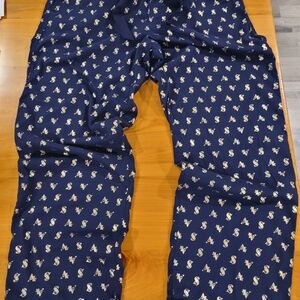 Victoria's Secret Navy Pants with Gold Monograms